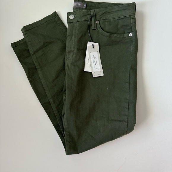 Just USA Denim - Just USA Women's Ankle Skinny Jeans - Olive Green